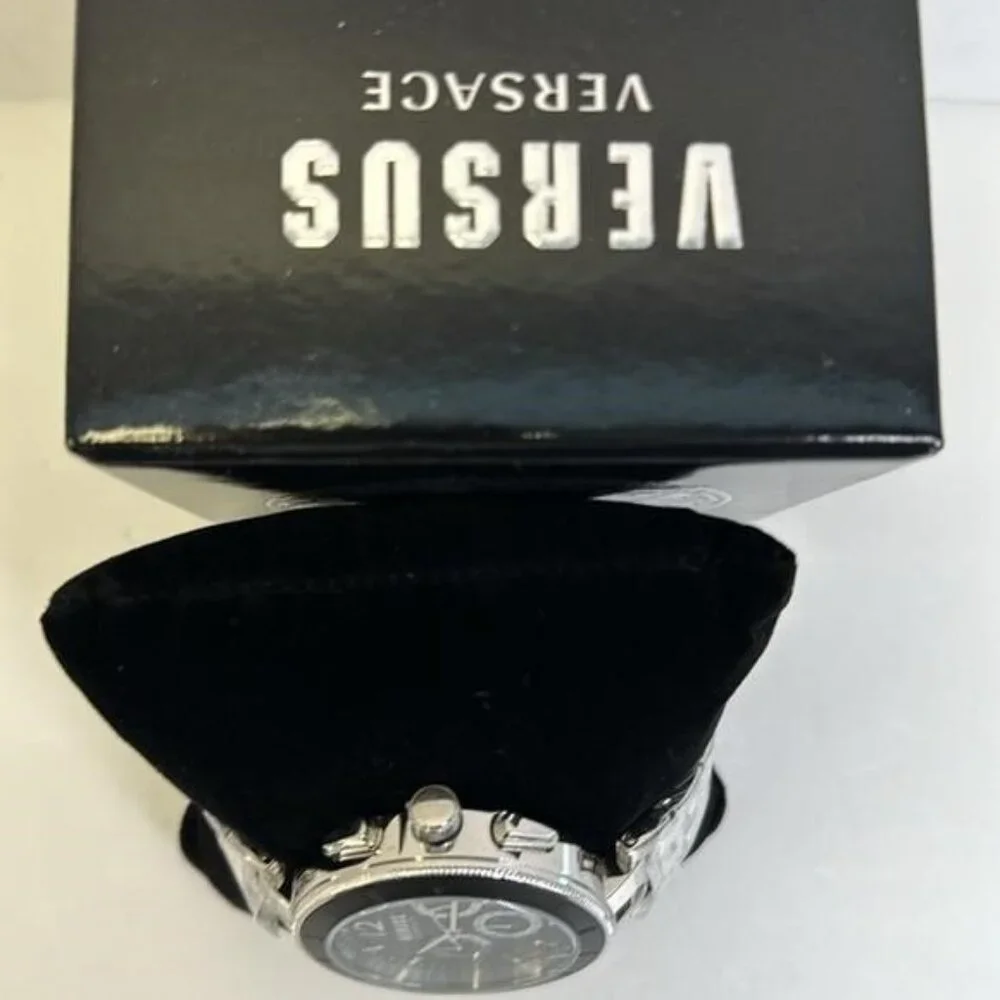 New Authentic VERSUS VERSACE Logo Gent Chrono Bracelet Watch